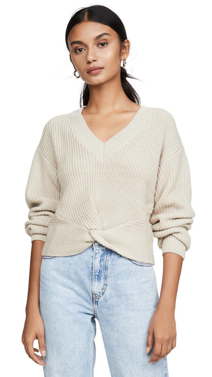 Wayf Varsity Knot Front Sweater