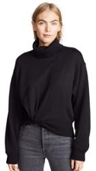 T By Alexander Wang Double Layered Long Sleeve Turtleneck With Twist Detail