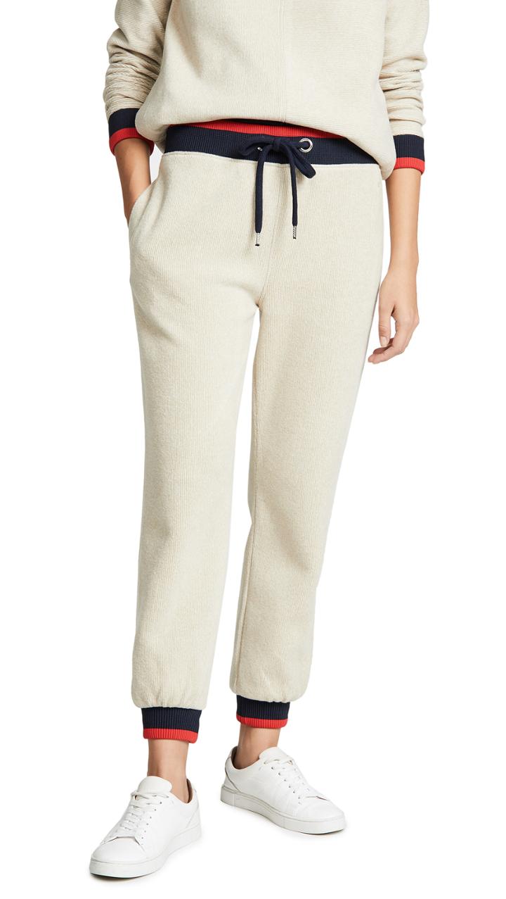 Victoria Victoria Beckham Contrast Rib Sweatpants