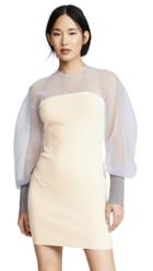 Esteban Cortazar Maxi Sleeve Open Back Dress