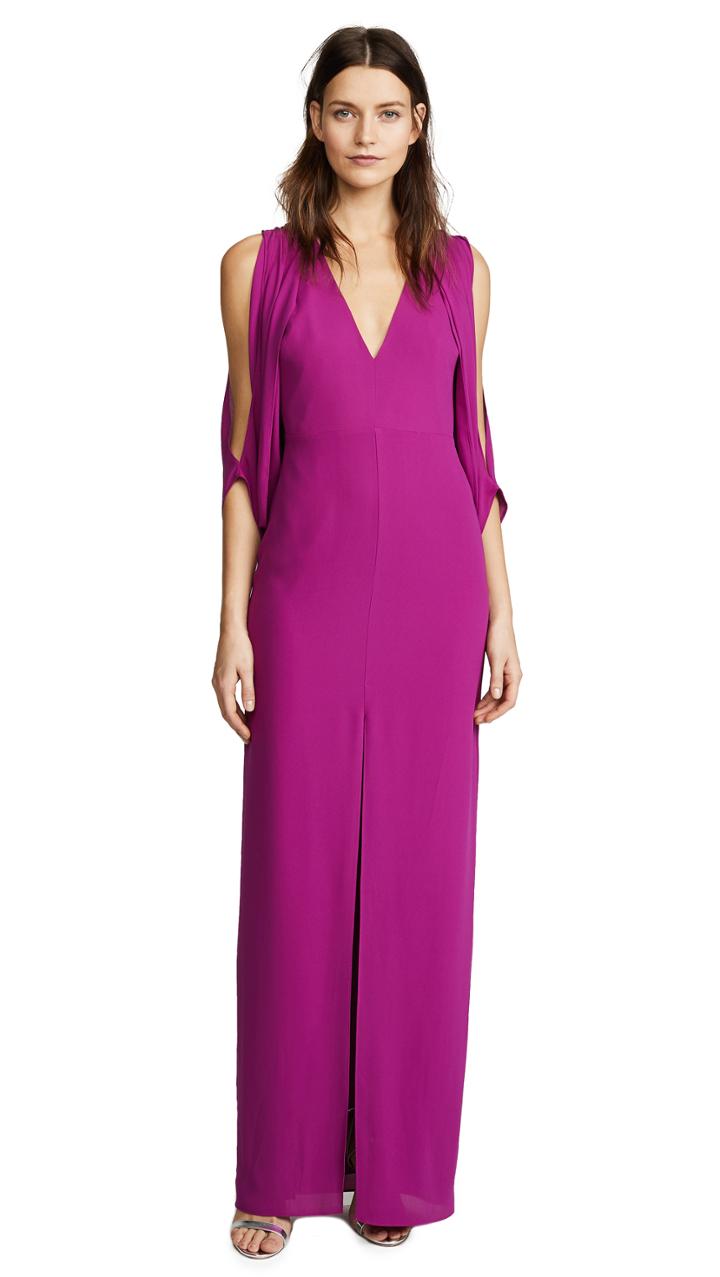 Halston Heritage Open Back Gown