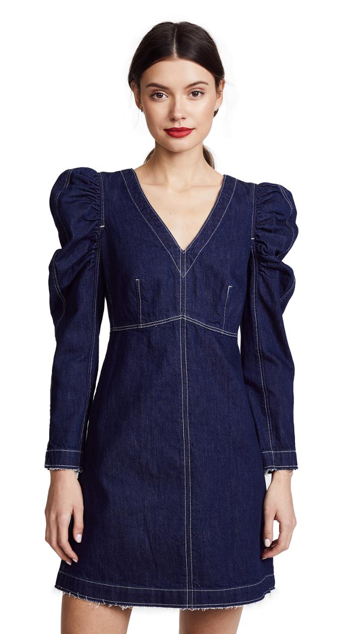 La Vie Rebecca Taylor Long Sleeve V Neck Dress