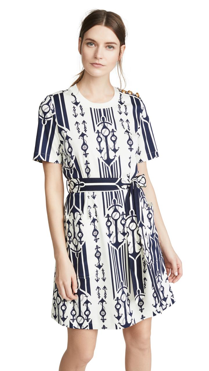 Tory Burch Belted T Shirt Dress