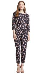 La Vie Rebecca Taylor Long Sleeve Adelle Floral Jumpsuit