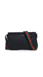 What Goes Around Comes Around Gucci Black Canvas Small Messenger Bag