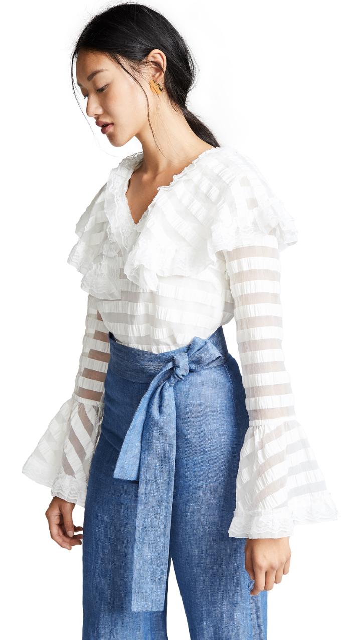 Endless Rose Striped Organza Top