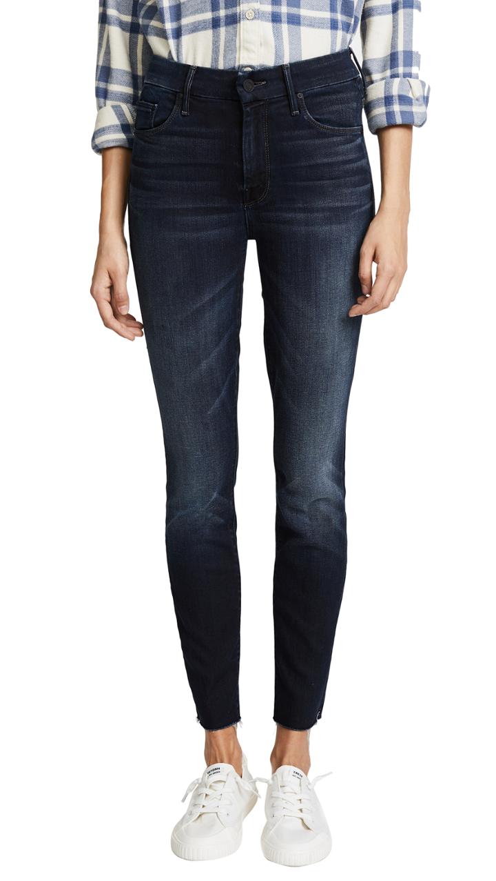 Mother Hw Looker Ankle Fray Jeans