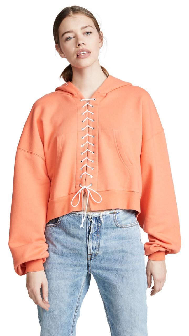 Unravel Project Lace Up Hoodie