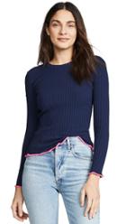 Milly Contrast Edge Pullover