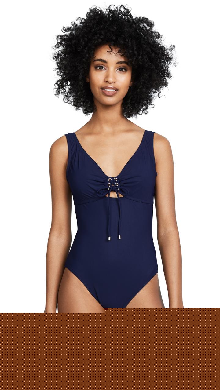 Karla Colletto Rick Rack Halter Monokini