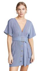 Moon River Deep V Neck Dress
