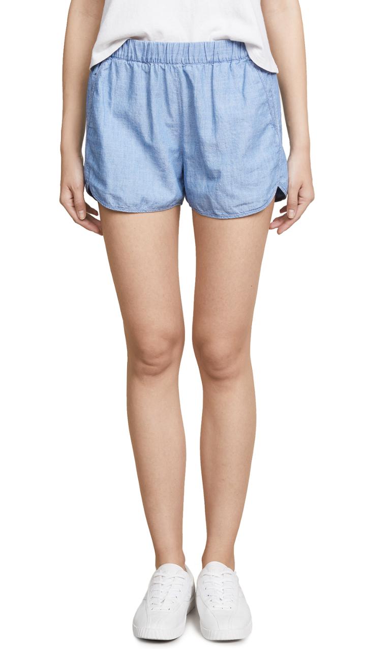 Madewell Pull On Chambray Shorts