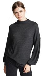 Three Dots Chunky Heather Thermal Bell Sweater