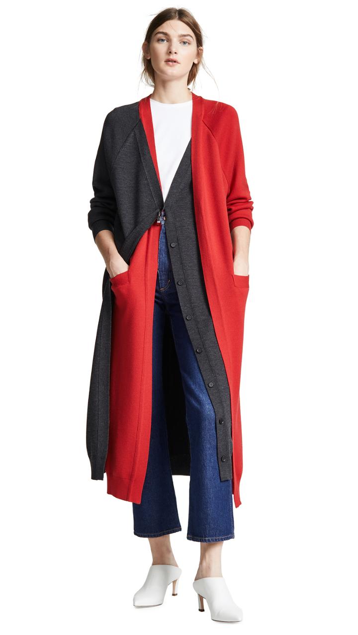 Monse Double Placket Cardigan
