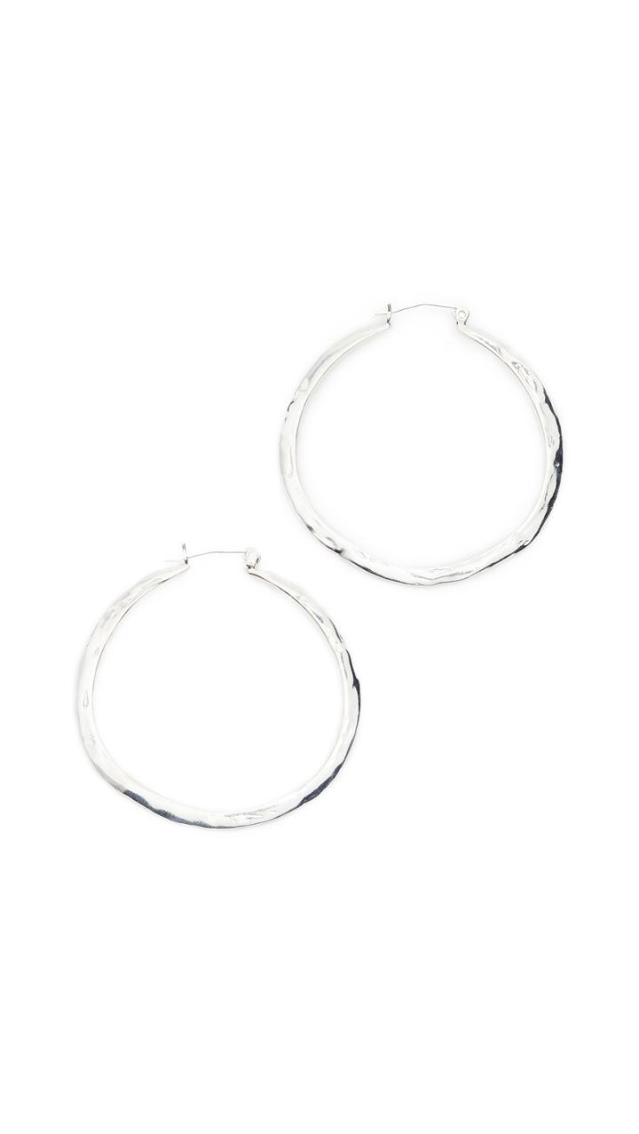 Odette New York Crater Hoop Earrings