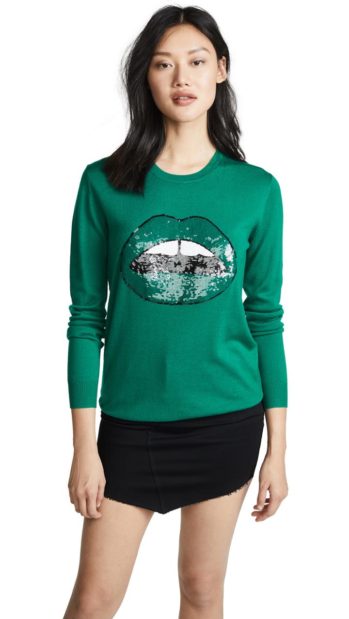 Markus Lupfer Sequin Lip Jumper
