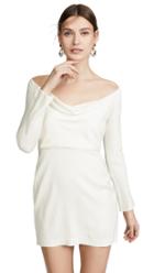 Michelle Mason Off Shoulder Cowl Mini Dress