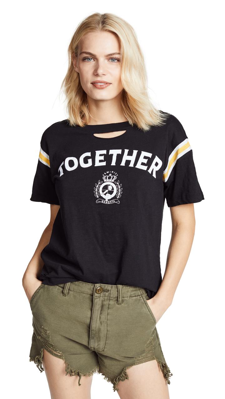 Pam Gela Tee With Football Stripe
