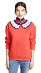 Michaela Buerger Crochet Neck Sweater