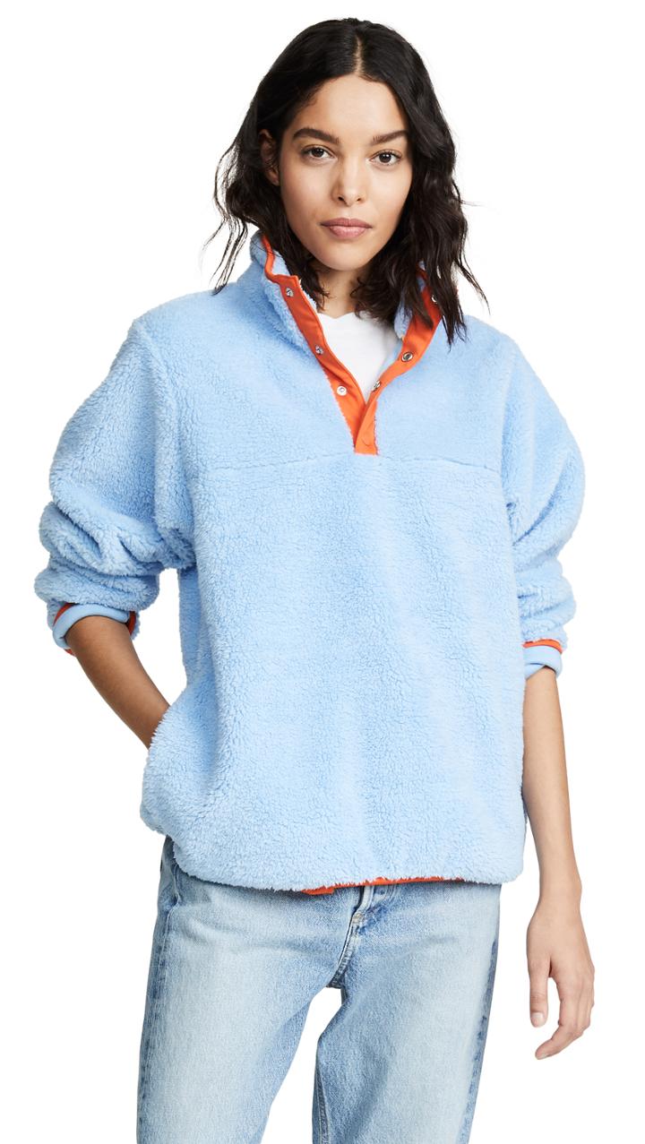 Tory Sport Sherpa Pullover Jacket