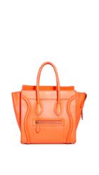 What Goes Around Comes Around Celine Orange Smooth Luggage Micro Bag