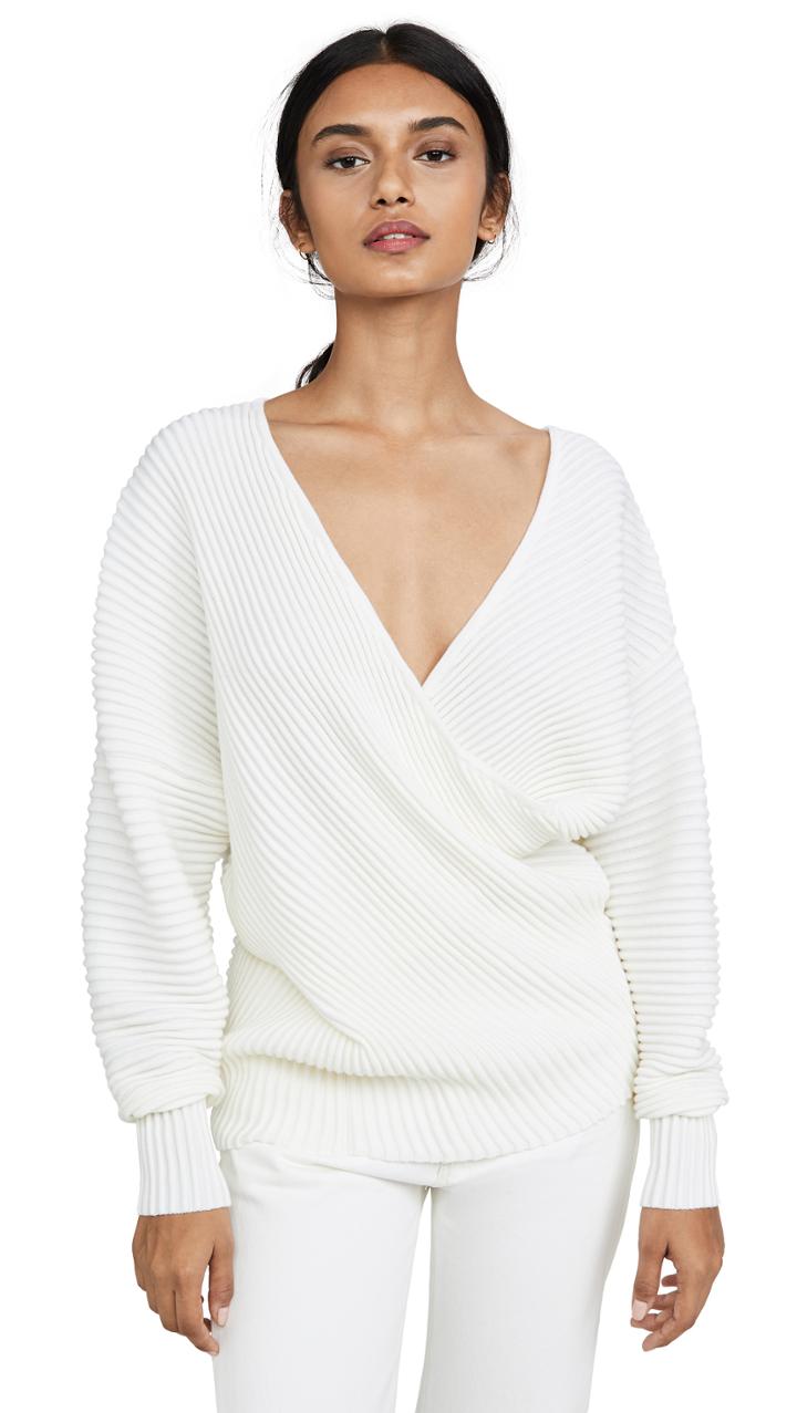 Victoria Victoria Beckham Drape Front Sweater