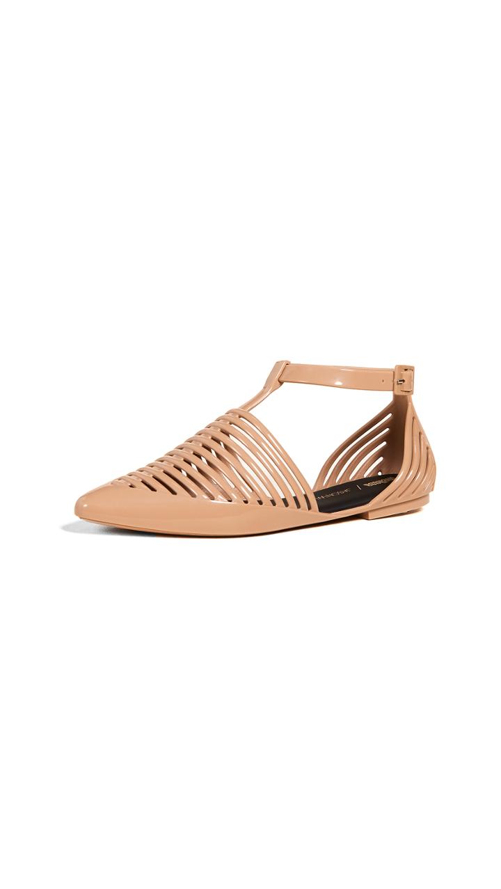 Melissa X Jason Wu T Strap Flats