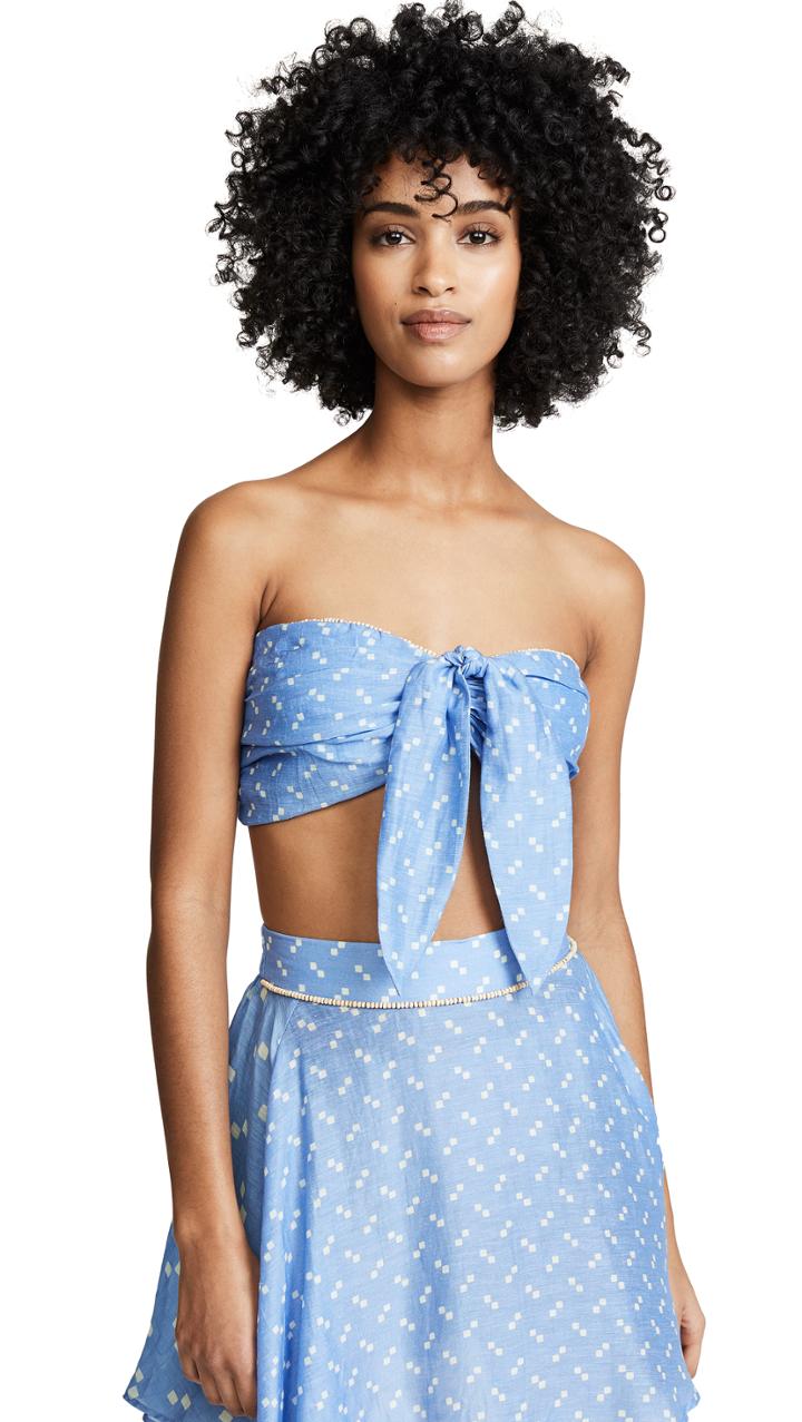 A Peace Treaty Tiza Blue Bra Top