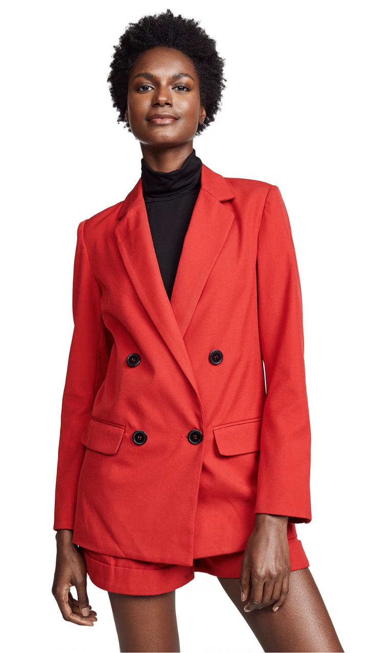 Nicholas Red Suiting Blazer