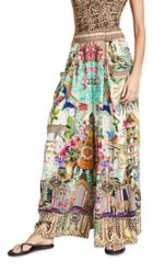 Camilla Wide Leg Pant With Gathered Pockets
