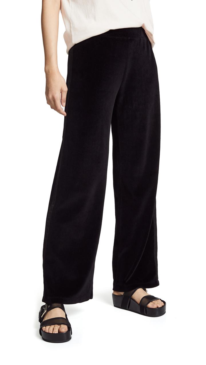 Wilt Velour Wide Leg Tuxedo Pants