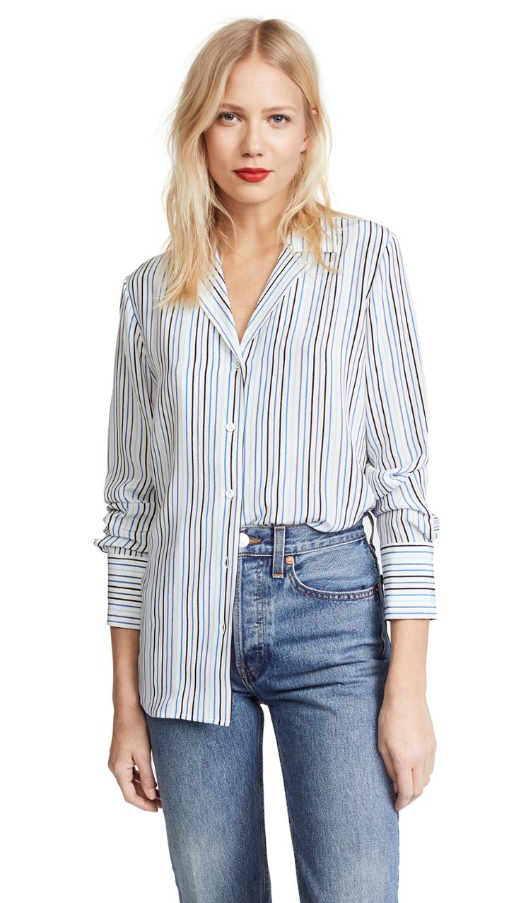 Frame True Silk Long Sleeve Top