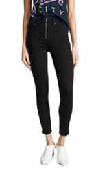 Ao.la By Alice + Olivia Ao. La By Alice + Olivia Good Hr Ankle Skinny Jeans With Exposed Zipper