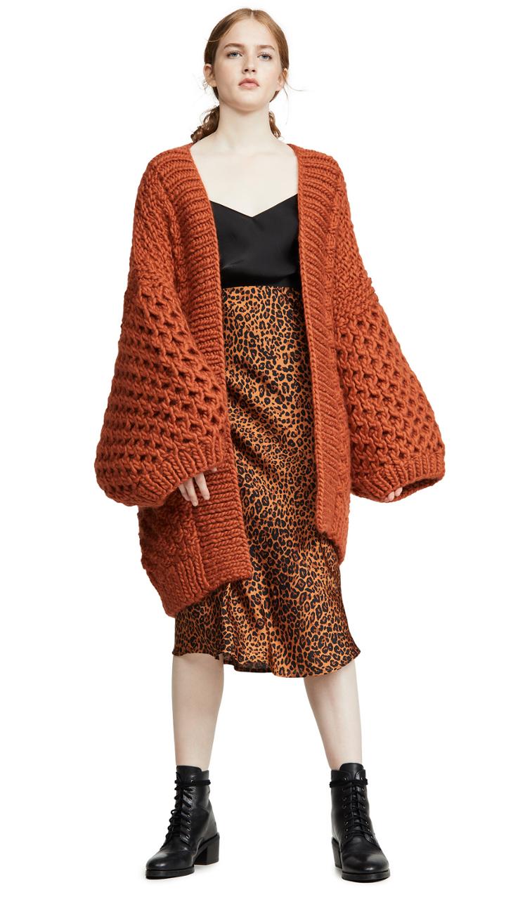 I Love Mr Mittens Oversized Textured Kimono