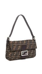 What Goes Around Comes Around Fendi Brown Zucca Baguette Bag