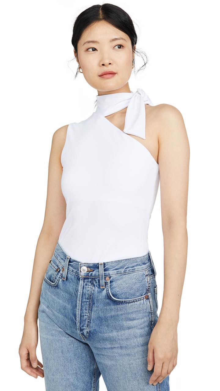 Susana Monaco Tie Neck Shoulder Top