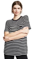 Alexanderwang T Wide Striped Pocket Tee