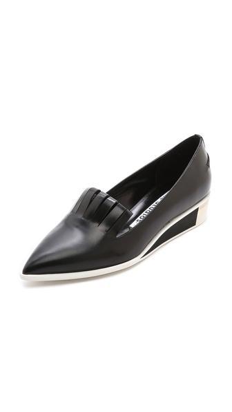 Acne Studios Phillipa Kitten Wedge Pumps - Black