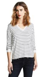 Velvet Modesty Stripe Long Sleeve Tee