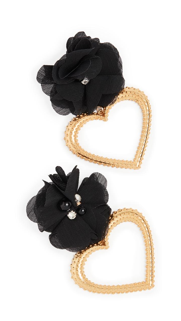 Mallarino Margot Black Flower Earrings