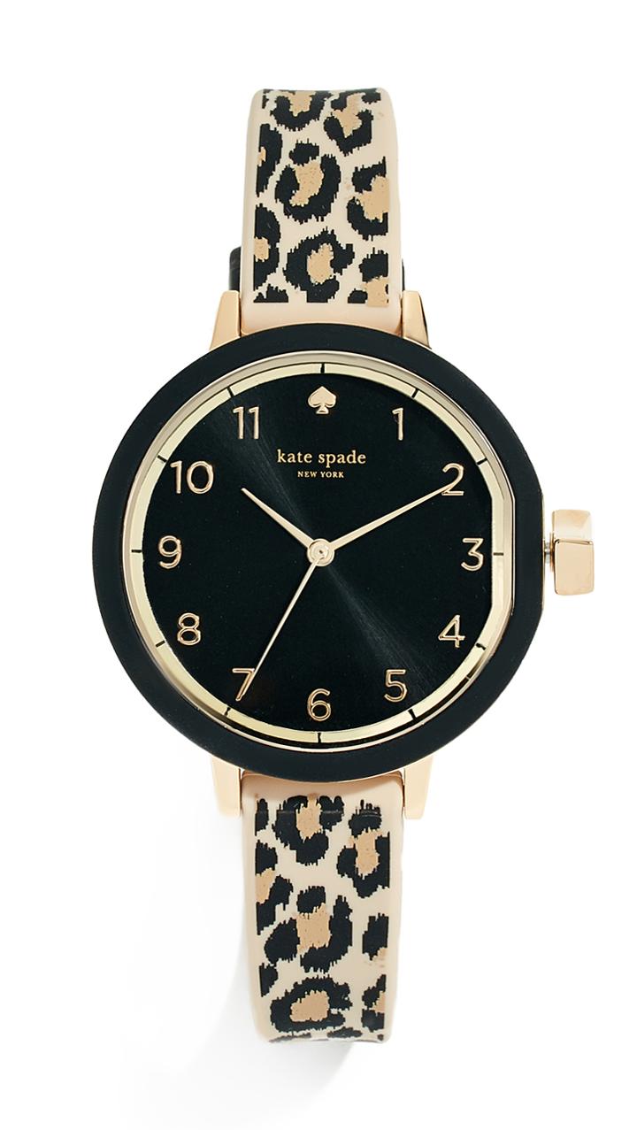 Kate Spade New York Park Row Leopard Watch 33mm