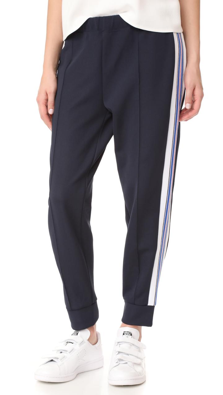 Etre Cecile Stripe Rib Cropped Track Pants