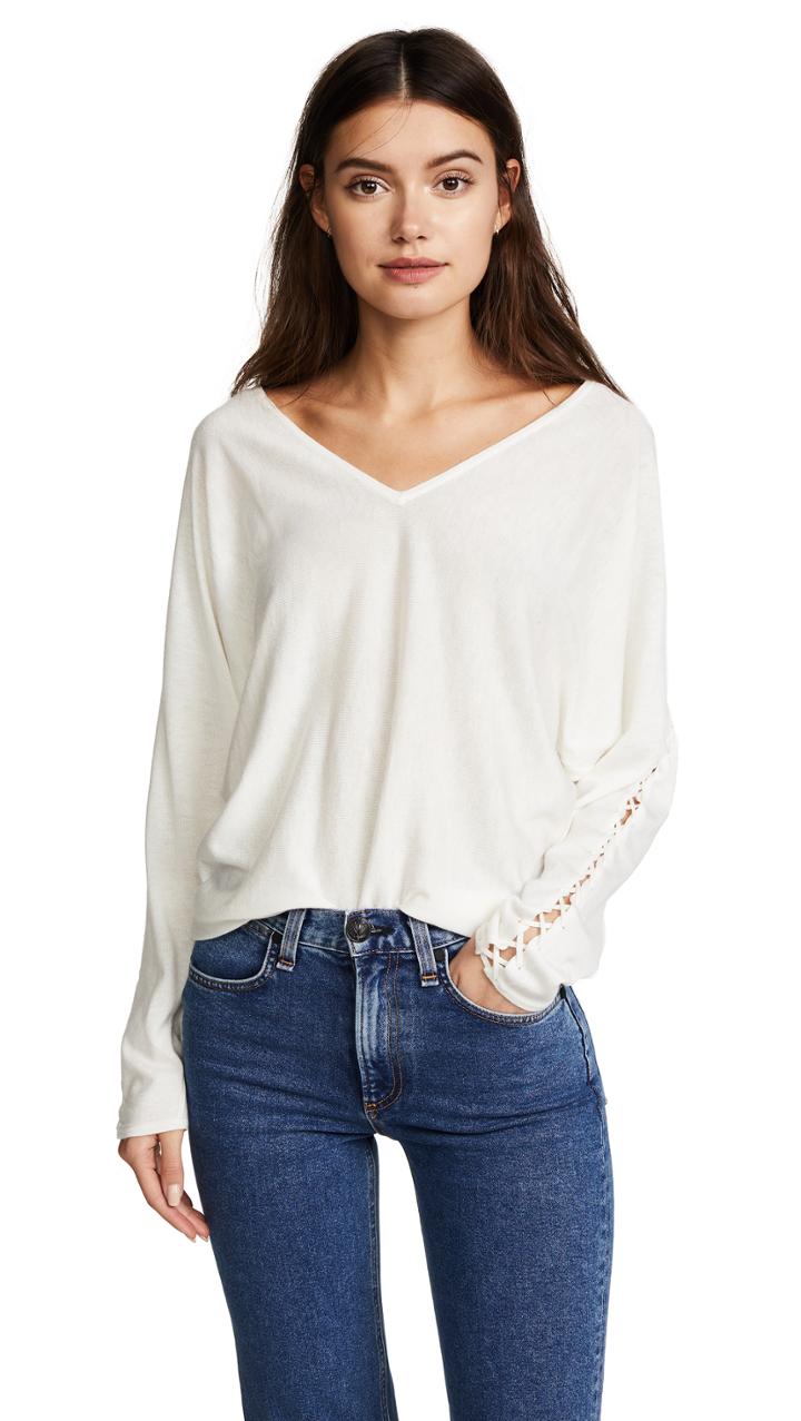 Splendid Nassau Lace Up Sweater