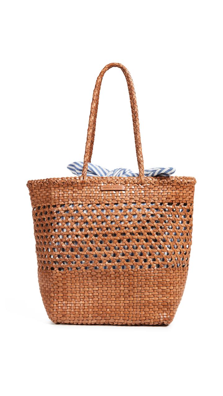 Loeffler Randall Maya Woven Leather Shopper Tote