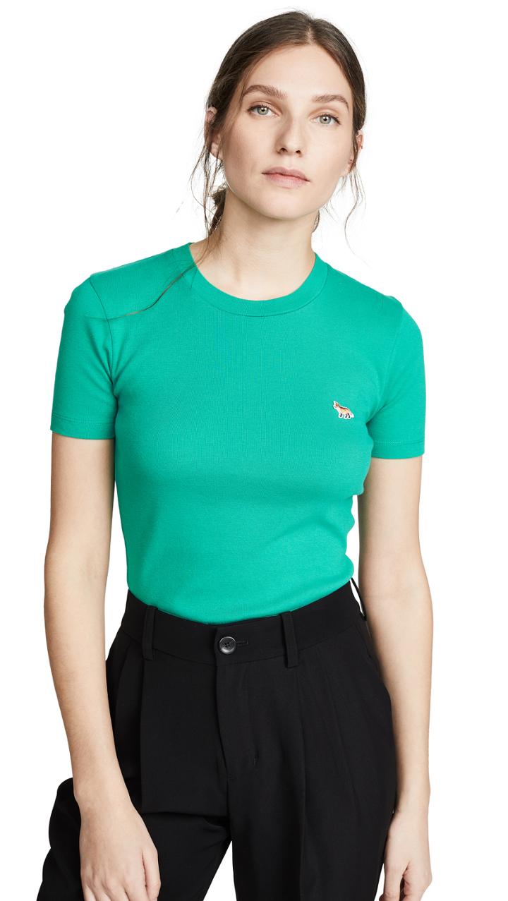 Maison Kitsune Profile Fox Patch Tee