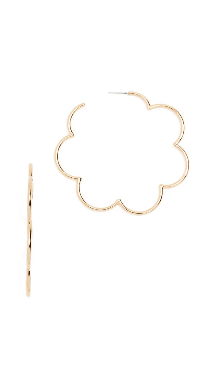 Kate Spade New York Scrunched Scallops Large Hoops Earrings