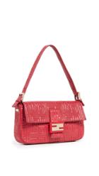 What Goes Around Comes Around Fendi Red Leather Baguette Bag