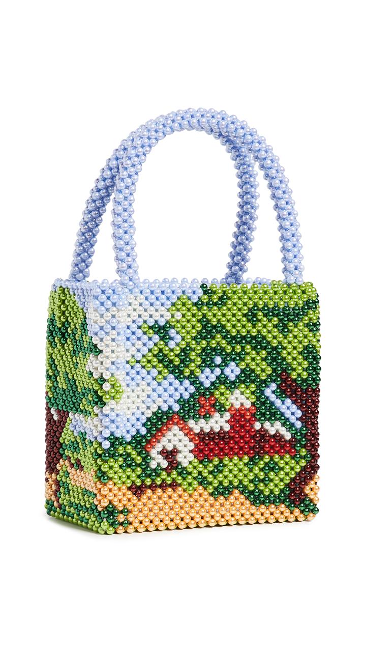 Shrimps Prairie Beaded Bag