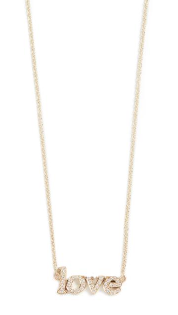 Jennifer Meyer Jewelry 18k Diamond Love Necklace