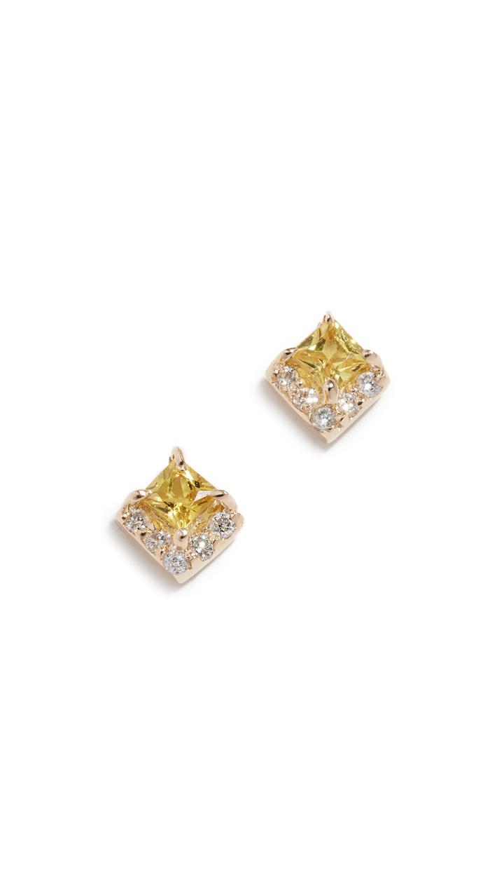 Eden Presley Diamond Box Stud Earrings